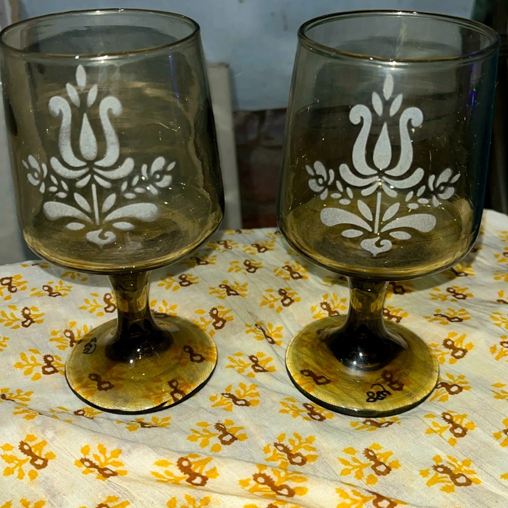 Pfalztgraff Village vintage stem glasses